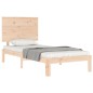 vidaXL Estructura de cama individual con cabecero madera maciza vidaXL Estructura de cama individual con cabecero madera maciza