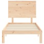 vidaXL Estructura de cama individual con cabecero madera maciza vidaXL Estructura de cama individual con cabecero madera maciza