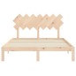 vidaXL Estructura de cama con cabecero madera maciza 140x200 cm