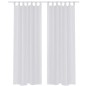 vidaXL Cortina blanca transparente 2 piezas 140x245 cm vidaXL Cortina blanca transparente 2 piezas 140x245 cm