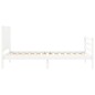 vidaXL Estructura de cama con cabecero madera maciza blanco 100x200 cm vidaXL Estructura de cama con cabecero madera maciza blanco 100x200 cm