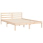 vidaXL Estructura de cama de matrimonio con cabecero madera maciza vidaXL Estructura de cama de matrimonio con cabecero madera maciza
