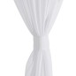 vidaXL Cortina blanca transparente 2 piezas 140x245 cm vidaXL Cortina blanca transparente 2 piezas 140x245 cm