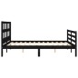 vidaXL Estructura de cama con cabecero madera maciza negro 160x200 cm vidaXL Estructura de cama con cabecero madera maciza negro 160x200 cm