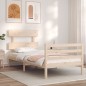 vidaXL Estructura de cama con cabecero madera maciza 100x200 cm vidaXL Estructura de cama con cabecero madera maciza 100x200 cm