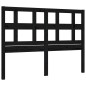 vidaXL Estructura de cama con cabecero madera maciza negro 120x200 cm