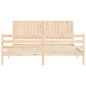 vidaXL Estructura de cama de matrimonio con cabecero madera maciza vidaXL Estructura de cama de matrimonio con cabecero madera maciza