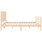 vidaXL Estructura de cama de matrimonio con cabecero madera maciza vidaXL Estructura de cama de matrimonio con cabecero madera maciza