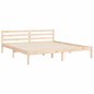vidaXL Estructura de cama de matrimonio con cabecero madera maciza vidaXL Estructura de cama de matrimonio con cabecero madera maciza