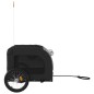 vidaXL Remolque de bicicleta mascotas hierro tela Oxford gris negro vidaXL Remolque de bicicleta mascotas hierro tela Oxford gris negro