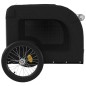 vidaXL Remolque de bicicleta mascotas hierro tela Oxford gris negro vidaXL Remolque de bicicleta mascotas hierro tela Oxford gris negro