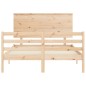 vidaXL Estructura de cama con cabecero madera maciza 140x200 cm vidaXL Estructura de cama con cabecero madera maciza 140x200 cm