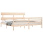 vidaXL Estructura de cama de matrimonio con cabecero madera maciza vidaXL Estructura de cama de matrimonio con cabecero madera maciza