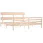 vidaXL Estructura de cama de matrimonio con cabecero madera maciza vidaXL Estructura de cama de matrimonio con cabecero madera maciza