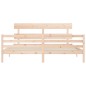 vidaXL Estructura de cama de matrimonio con cabecero madera maciza vidaXL Estructura de cama de matrimonio con cabecero madera maciza