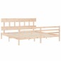 vidaXL Estructura de cama de matrimonio con cabecero madera maciza vidaXL Estructura de cama de matrimonio con cabecero madera maciza