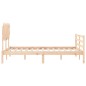 vidaXL Estructura de cama de matrimonio con cabecero madera maciza vidaXL Estructura de cama de matrimonio con cabecero madera maciza