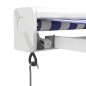 vidaXL Toldo retráctil aluminio y tela azul y blanco 5x3 m vidaXL Toldo retráctil aluminio y tela azul y blanco 5x3 m