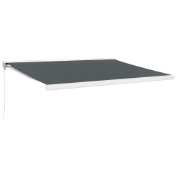 vidaXL Toldo retráctil aluminio y tela gris antracita 4x3 m