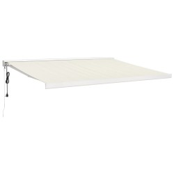 vidaXL Toldo retráctil aluminio y tela color crema 4x3 m