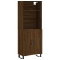 vidaXL Aparador alto madera contrachapada marrón roble 69,5x34x180 cm vidaXL Aparador alto madera contrachapada marrón roble 69,5x34x180 cm
