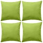 vidaXL Cojines para exteriores 45x45 cm verde manzana 4 unidades