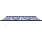 vidaXL Toldo retráctil aluminio y tela azul y blanco 5x3 m vidaXL Toldo retráctil aluminio y tela azul y blanco 5x3 m