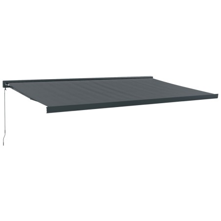 vidaXL Toldo retráctil aluminio y tela gris antracita 5x3 m