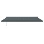 vidaXL Toldo retráctil aluminio y tela gris antracita 5x3 m
