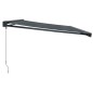 vidaXL Toldo retráctil aluminio y tela gris antracita 5x3 m