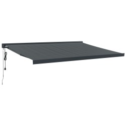 vidaXL Toldo retráctil aluminio y tela gris antracita 4,5x3 m