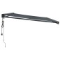 vidaXL Toldo retráctil aluminio y tela gris antracita 4,5x3 m vidaXL Toldo retráctil aluminio y tela gris antracita 4,5x3 m