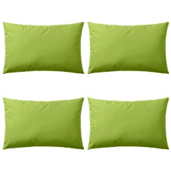 vidaXL Cojines para exteriores 60x40 cm verde manzana 4 unidades