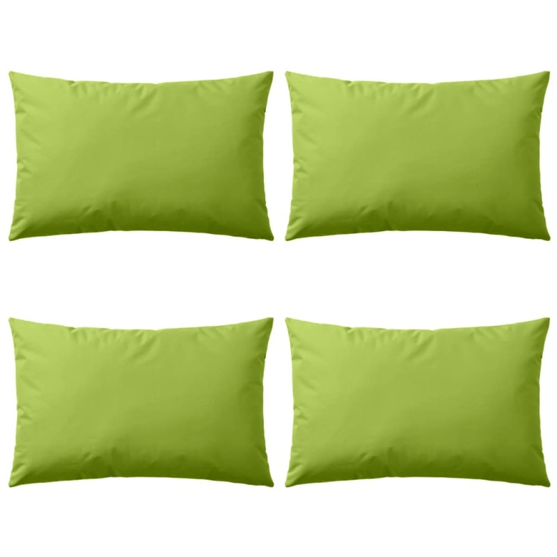 vidaXL Cojines para exteriores 60x40 cm verde manzana 4 unidades