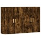 vidaXL Armarios de pared 2 uds madera de ingeniería roble ahumado vidaXL Armarios de pared 2 uds madera de ingeniería roble ahumado