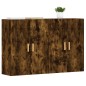 vidaXL Armarios de pared 2 uds madera de ingeniería roble ahumado vidaXL Armarios de pared 2 uds madera de ingeniería roble ahumado
