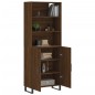 vidaXL Aparador alto madera contrachapada marrón roble 69,5x34x180 cm vidaXL Aparador alto madera contrachapada marrón roble 69,5x34x180 cm