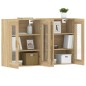 vidaXL Armarios de pared 2 uds madera de ingeniería roble Sonoma vidaXL Armarios de pared 2 uds madera de ingeniería roble Sonoma