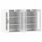 vidaXL Armarios de pared 2 uds madera de ingeniería blanco brillante vidaXL Armarios de pared 2 uds madera de ingeniería blanco brillante