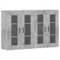 vidaXL Armarios de pared 2 uds madera de ingeniería gris hormigón vidaXL Armarios de pared 2 uds madera de ingeniería gris hormigón
