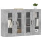 vidaXL Armarios de pared 2 uds madera de ingeniería gris hormigón vidaXL Armarios de pared 2 uds madera de ingeniería gris hormigón