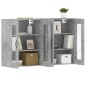 vidaXL Armarios de pared 2 uds madera de ingeniería gris hormigón vidaXL Armarios de pared 2 uds madera de ingeniería gris hormigón