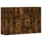 vidaXL Armarios de pared 2 uds madera de ingeniería roble ahumado vidaXL Armarios de pared 2 uds madera de ingeniería roble ahumado