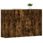 vidaXL Armarios de pared 2 uds madera de ingeniería roble ahumado vidaXL Armarios de pared 2 uds madera de ingeniería roble ahumado