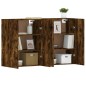vidaXL Armarios de pared 2 uds madera de ingeniería roble ahumado vidaXL Armarios de pared 2 uds madera de ingeniería roble ahumado