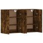vidaXL Armarios de pared 2 uds madera de ingeniería roble ahumado vidaXL Armarios de pared 2 uds madera de ingeniería roble ahumado