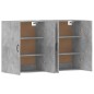 vidaXL Armarios de pared 2 uds madera de ingeniería gris hormigón