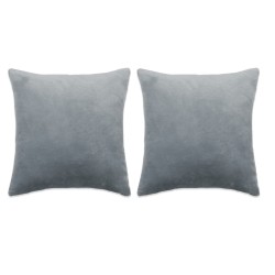 vidaXL Cojines de tela grises 45x45 cm 2 unidades