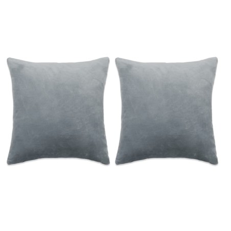 vidaXL Cojines de tela grises 45x45 cm 2 unidades