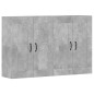 vidaXL Armarios de pared 2 uds madera de ingeniería gris hormigón vidaXL Armarios de pared 2 uds madera de ingeniería gris hormigón